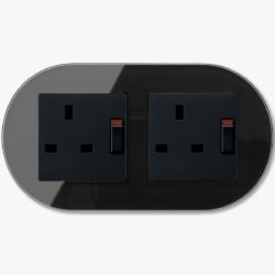 GIRA Studio Black double power socket