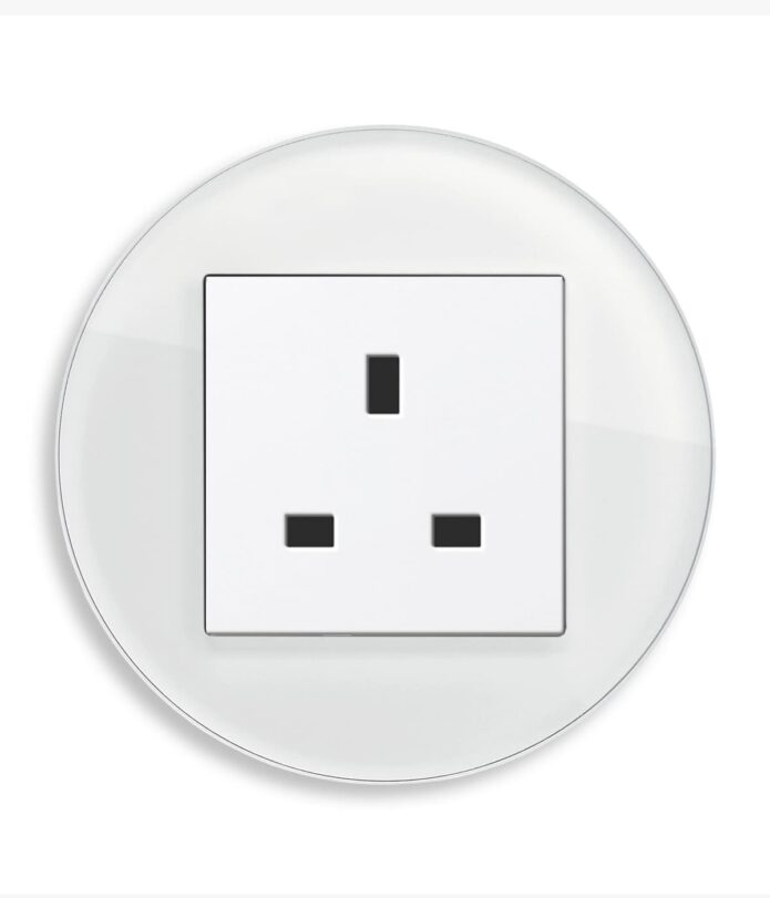 GIRA Studio White Glass single socket
