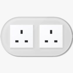 GIRA Studio White Glass double socket