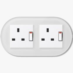 GIRA Studio White Glass double socket