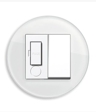 GIRA Studio White Glass fused spur