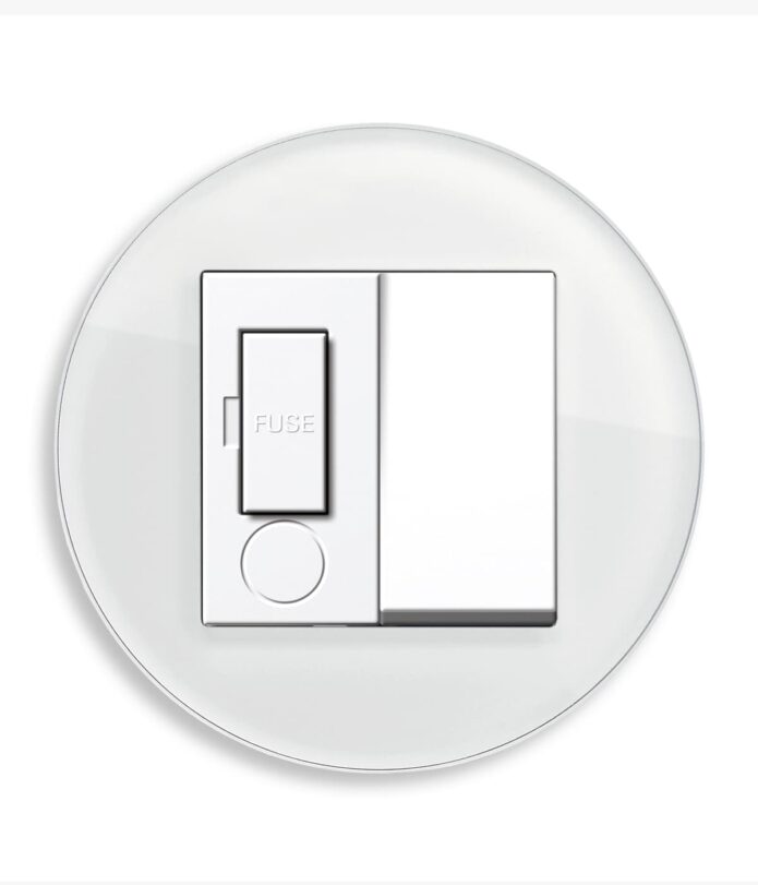 GIRA Studio White Glass fused spur