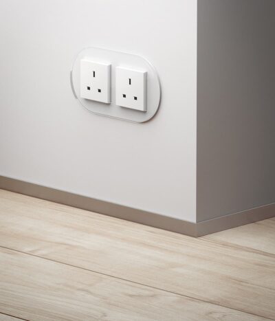 GIRA Studio White Glass double socket
