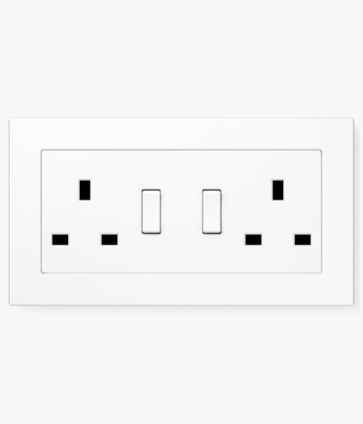 A 550 White Double Switched Socket