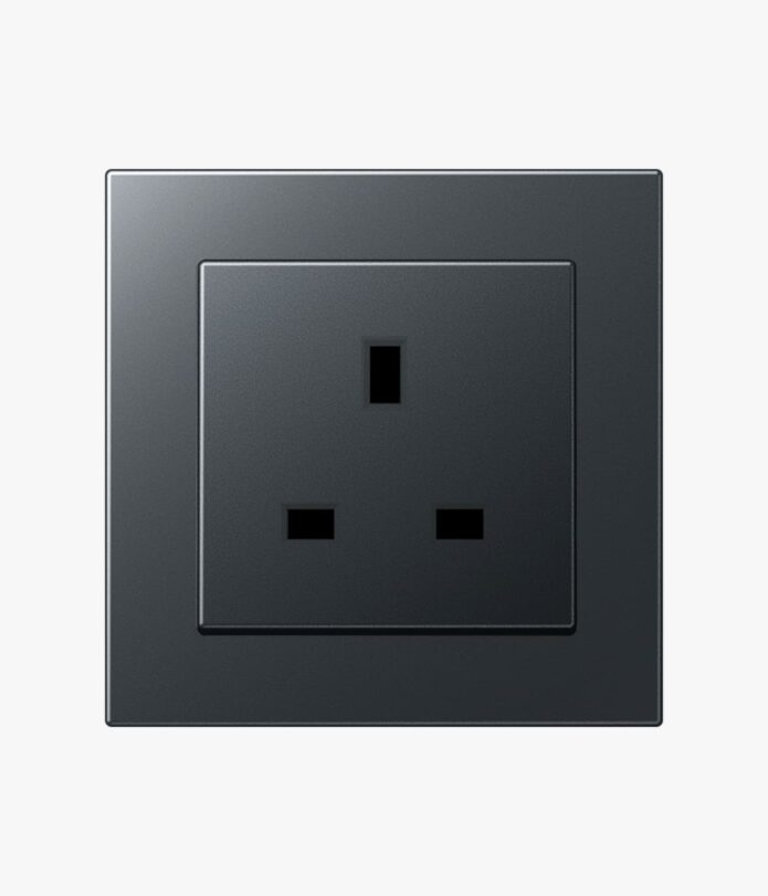 Jung A 550 Anthracite single plug socket