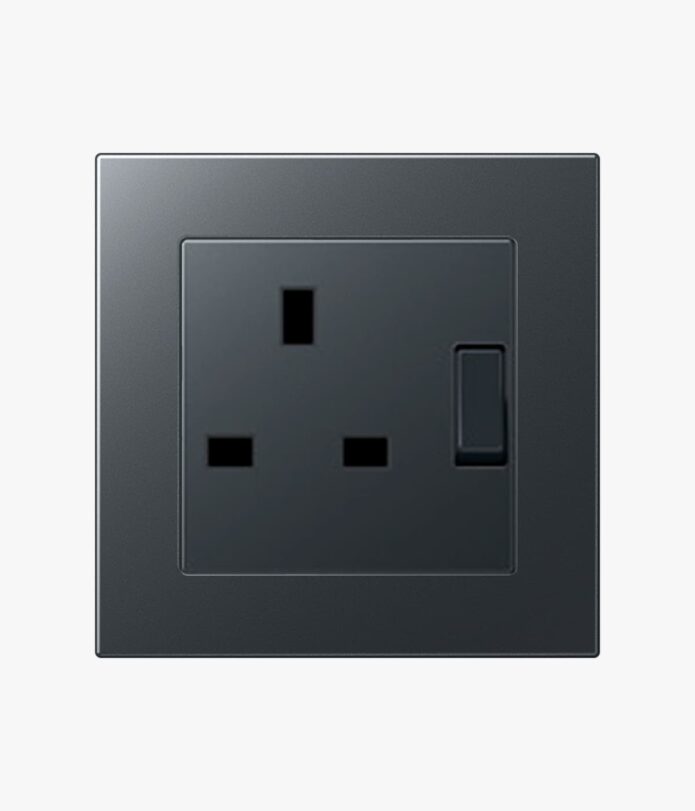 Jung A 550 Anthracite single plug socket