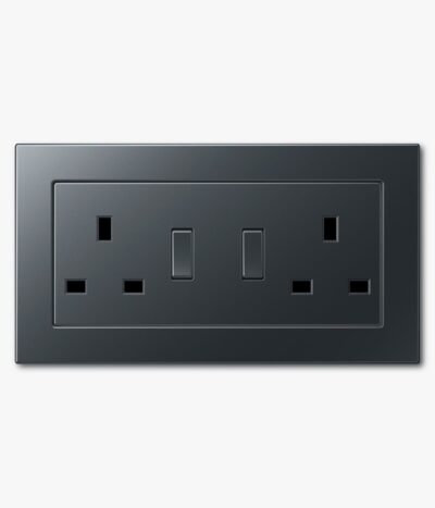 Jung A 550 Anthracite double plug socket