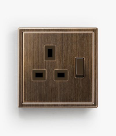 Jung LS990 Antique Brass single switched socket