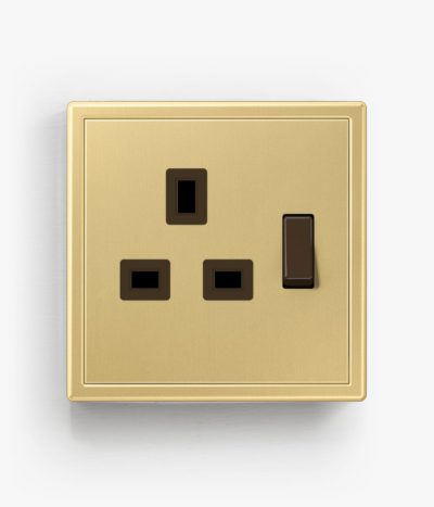 Jung LS990 Brass single switched socket