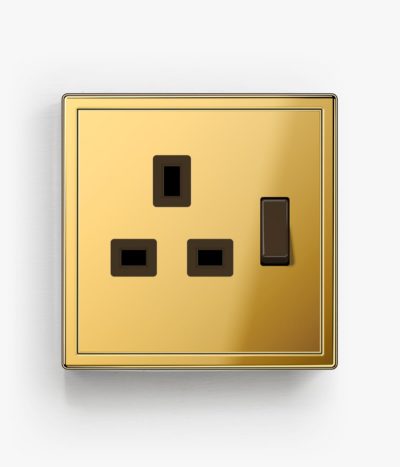 Jung LS990 Gold single switched socket