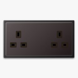 JUNG LS990 double socket in dark metal finish
