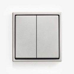 Jung LS990 Stainless Steel double switch