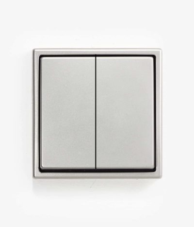 Jung LS990 Stainless Steel double switch