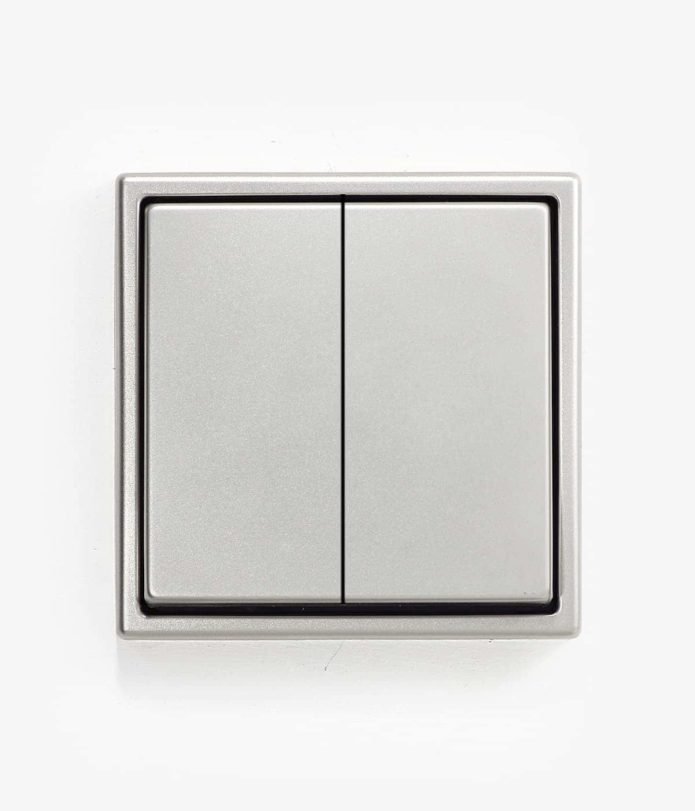 Jung LS990 Stainless Steel double switch