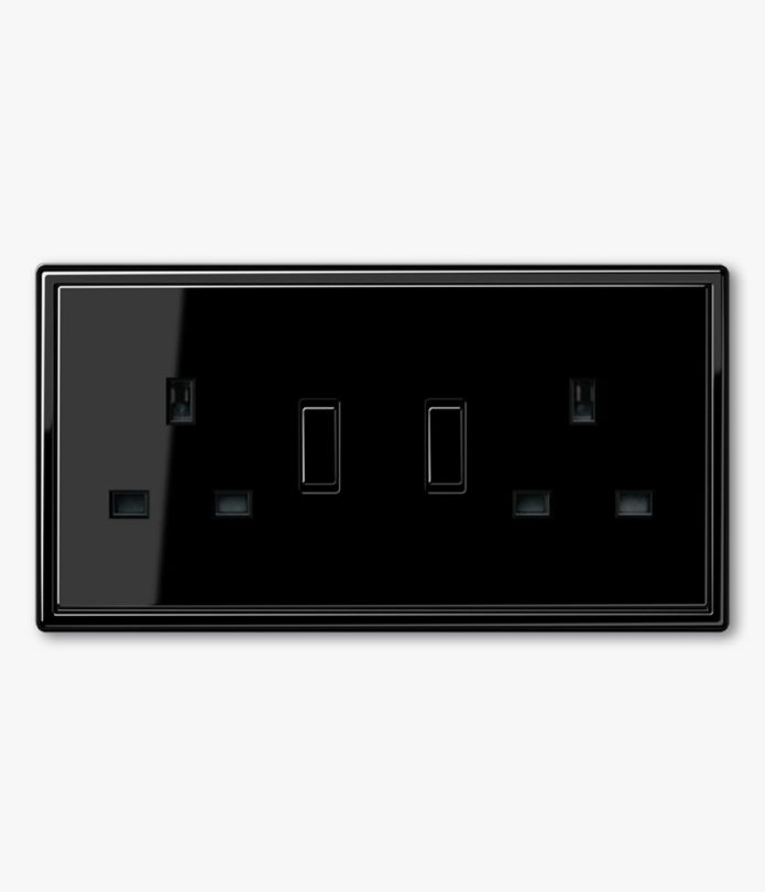 JUNG LS990 Black double socket