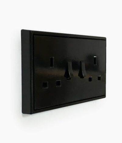 Jung LS990 Black double socket