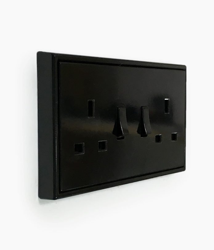 Jung LS990 Black double socket