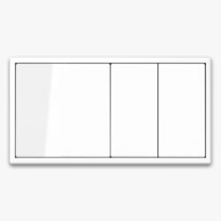 Jung LS 990 White triple light switch