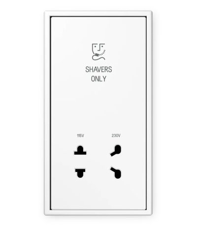 Jung LS 990 White Shaver Socket
