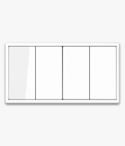 Jung LS 990 White 4-gang light switch