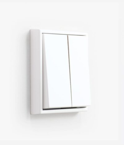 Jung LS990 Matt White double light switch