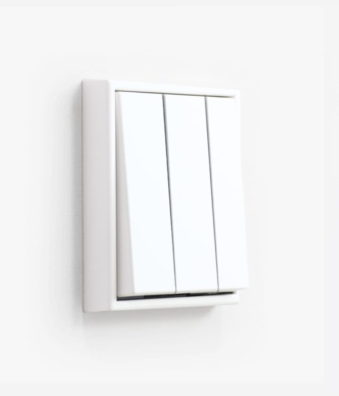 Jung LS990 Matt White triple light switch