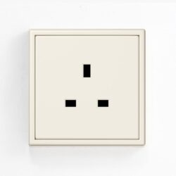 Jung LS 990 Cream single plug socket