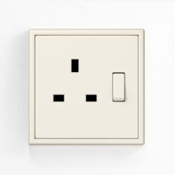 Jung LS 990 Cream single plug socket