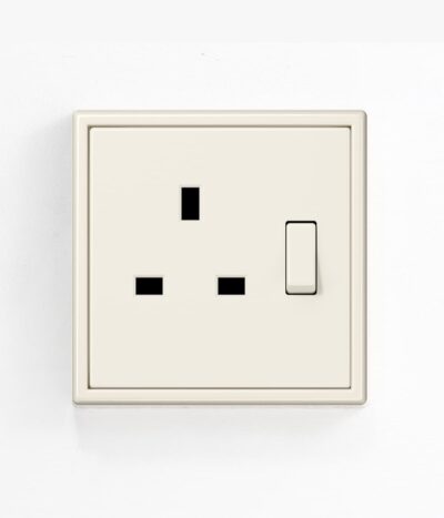 Jung LS 990 Cream single plug socket