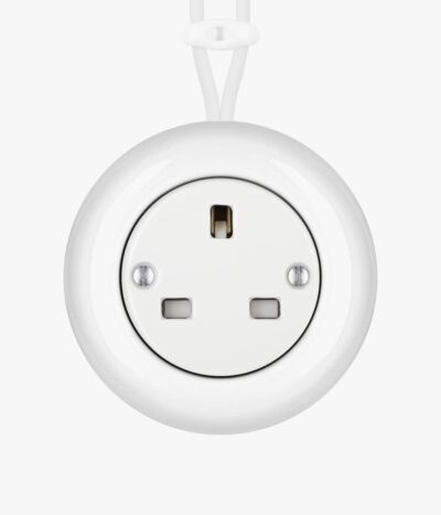 Katy Paty white surface-mounted plug socket