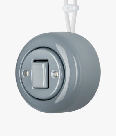 Katy Paty Colona surface mounted porcelain light switch in grey
