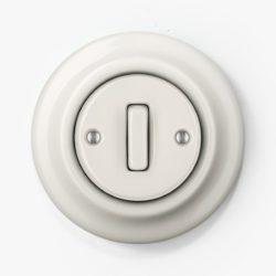 Katy Paty Roo Alba white porcelain light switch