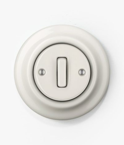 Katy Paty Roo Alba white porcelain light switch