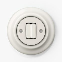 Katy Paty Roo Alba white porcelain light switch