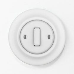 Katy Paty Roo Alba matt white porcelain light switch
