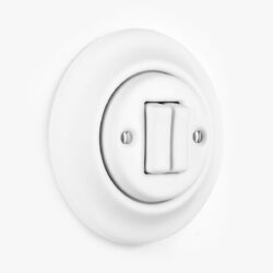 Katy Paty Roo Alba matt white porcelain light switch