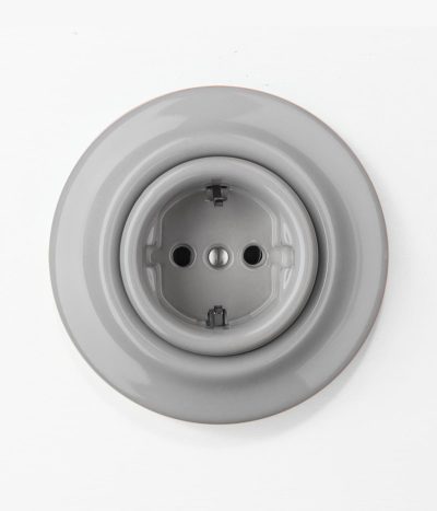 Katy Paty Roo Grey Neutrals Schuko Socket