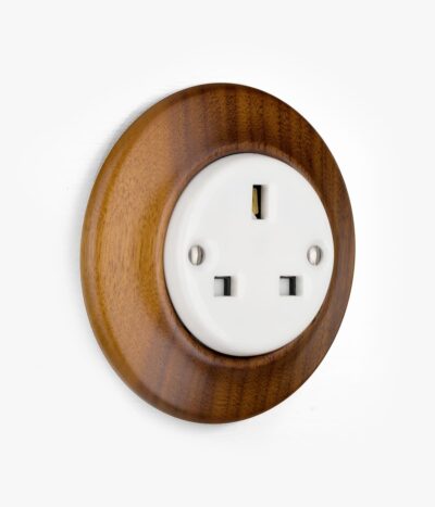 Katy Paty Roo American Walnut wooden plug socket