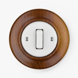 Katy Paty Roo Nuc Mag walnut and porcelain light switch