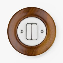 Katy Paty Roo Nuc Mag walnut and porcelain light switch