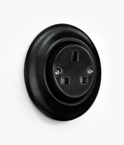 Katy Paty Black matt round socket
