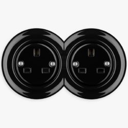 Katy Paty Roo Nigra black unswitched socket