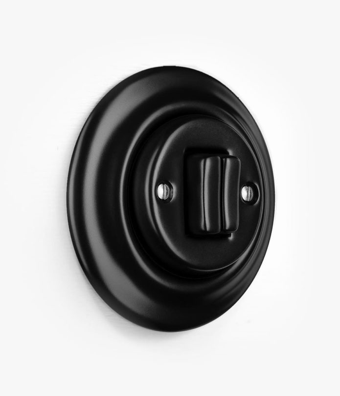 Katy Paty Roo Matt Black light switch