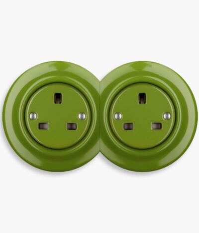 Katy Paty green porcelain double socket