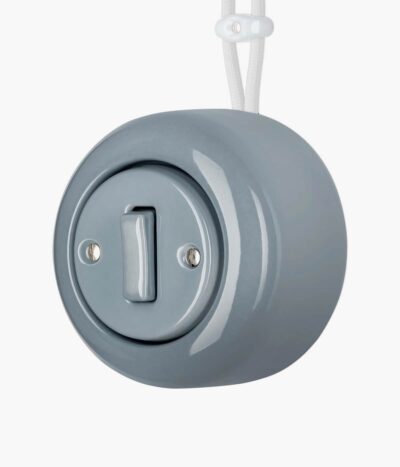 Katy Paty Colona surface mounted porcelain light switch in grey