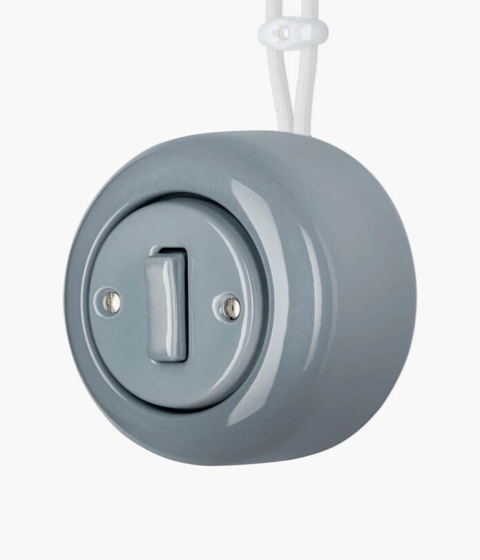 Katy Paty Colona surface mounted porcelain light switch in grey