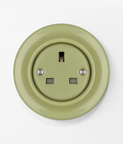 Katy Paty Roo olive green plug socket