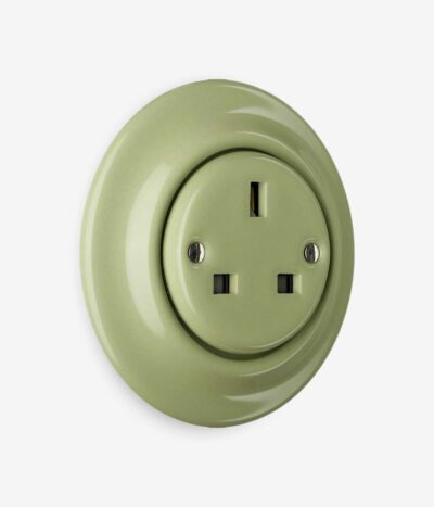 Katy Paty Roo olive green plug socket