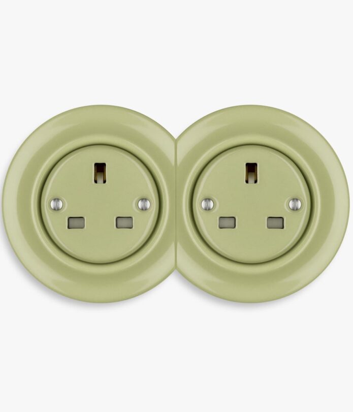 Katy Paty Roo olive green plug socket