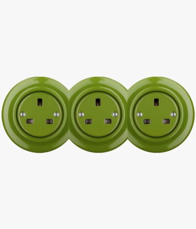 Roo Colours Green Triple Socket